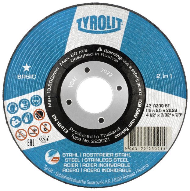 Tyrol 223021 115mm x 2.5mm Cutting Disc