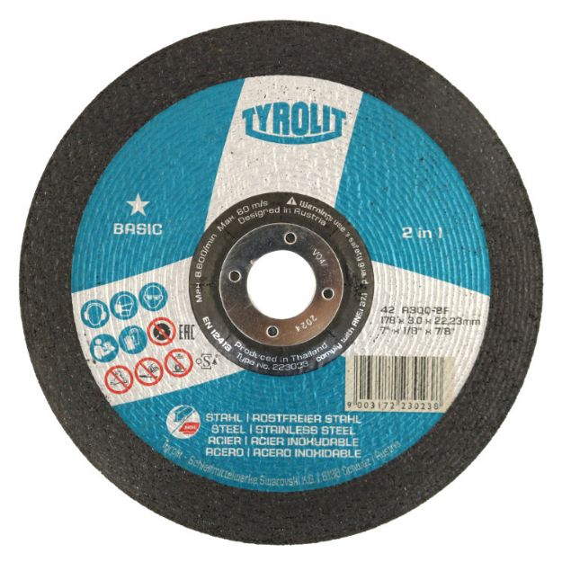 Tyrolit DC Cutting Disc Metal 178mm x 3.0mm (7") - 223023