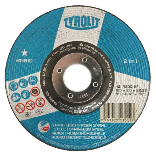 Picture of Tyrolit DC Cutting Disc Metal 125mm x 2.5mm (5") - 223022