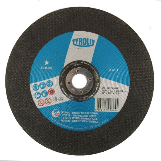 Picture of Tyrolit DC Grinding Disc Metal 230mm x6.0mm (9") - 222865