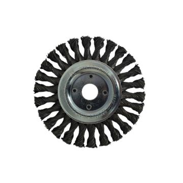 LESSMANN Flat Steel Knot Wheel Brush D150mm - 474.211 LESSMANN Flat Steel Knot Wheel Brush D150mm - 474.211