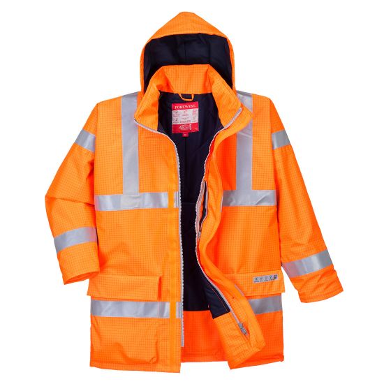 Portwest Bizflame Rain Hi-Vis Antistatic FR Jacket - S778 (Orange)