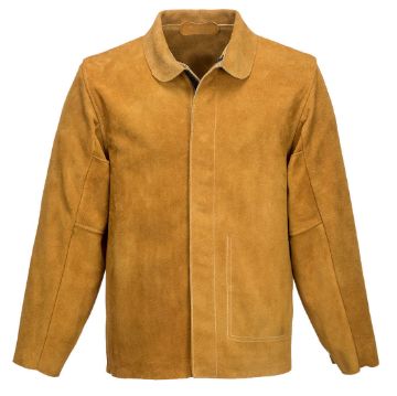 Leather Welding Jacket (Tan) - SW34  Leather Welding Jacket (Tan) - SW34