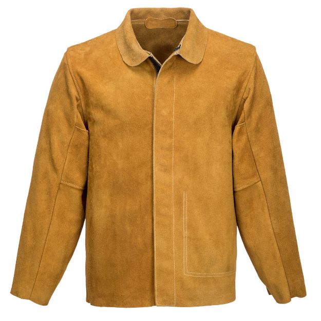  Leather Welding Jacket (Tan) - SW34