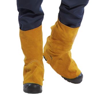Leather Welding Boot Cover (Tan) - SW32 Leather Welding Boot Cover (Tan) - SW32