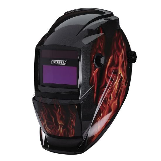 Draper ® Auto-Darkening Welding Helmet, Red Flames - 2513