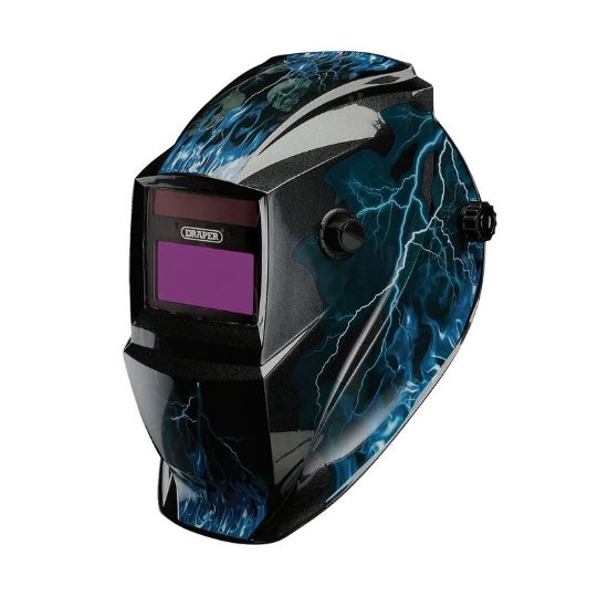 Draper ® Auto-Darkening Welding Helmet, Blue Skull - 2514